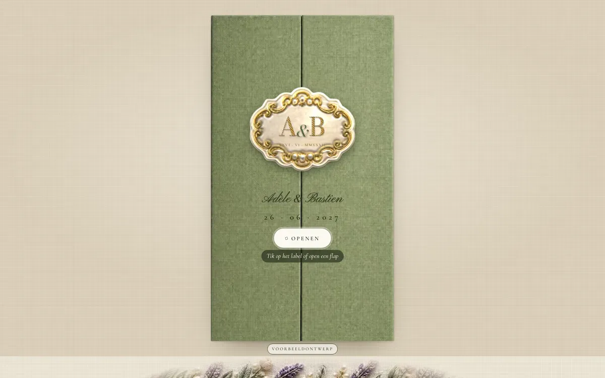 Trouwwebsite · Petit Point · Desktop