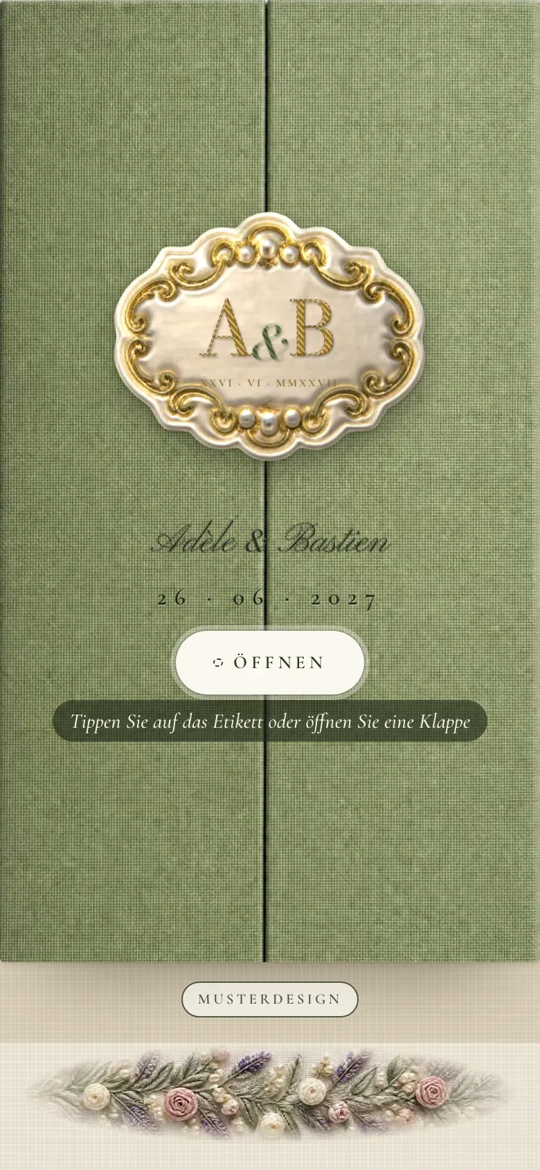 Hochzeitswebsite · Petit Point · Mobil