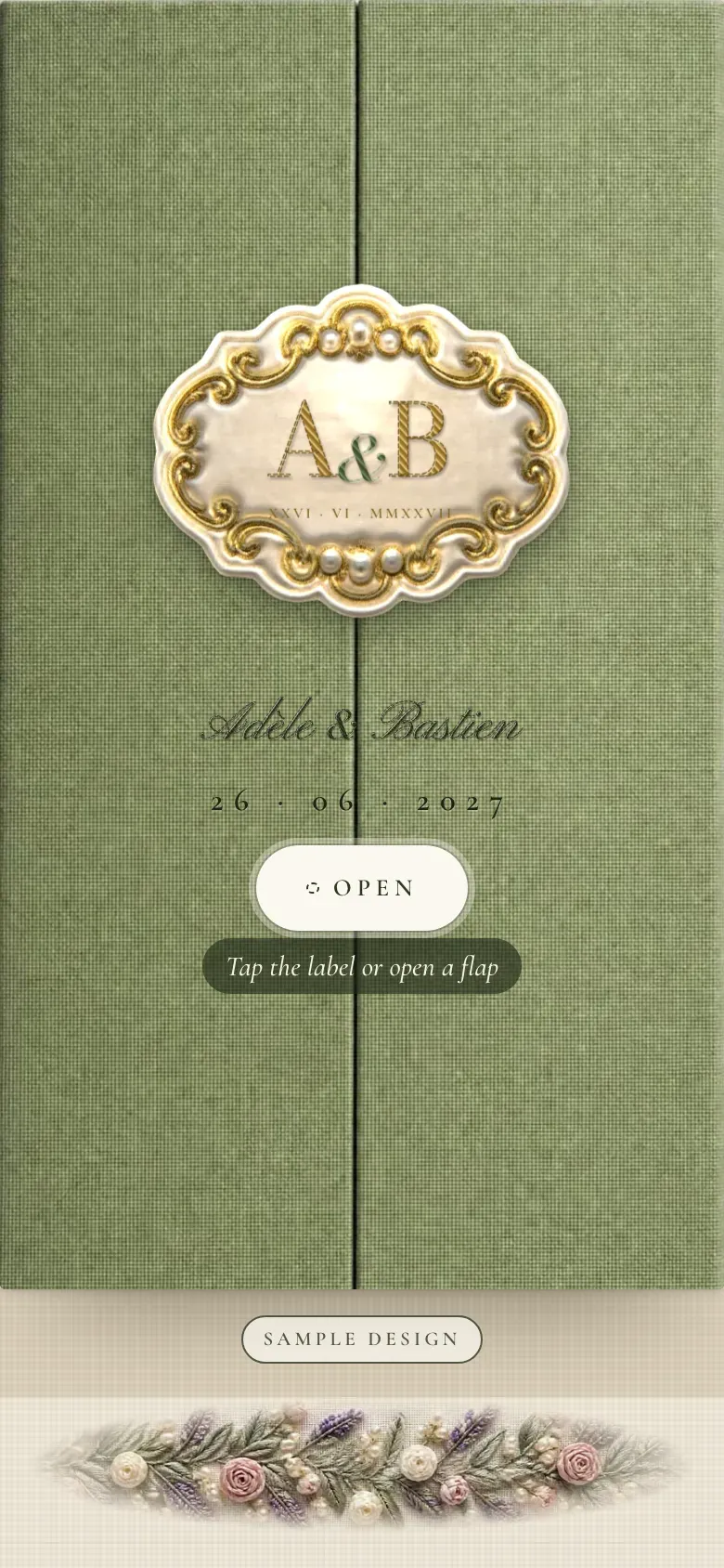 Wedding website · Petit Point · Mobile