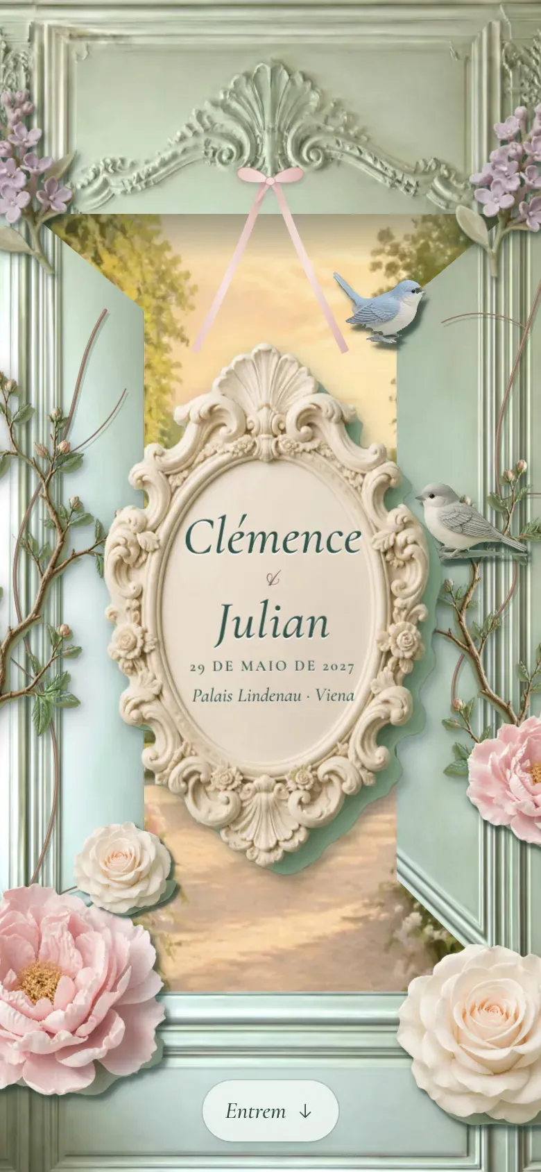 Site do casamento · Céladon · Telemóvel