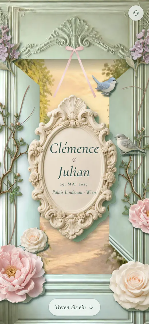 Cover mit Ihren Namen und Ihrem Monogramm