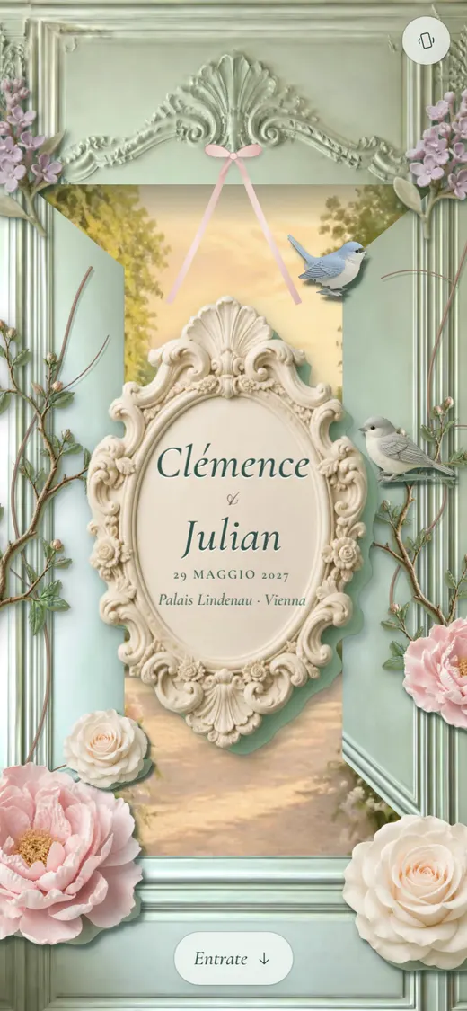 Copertina con i vostri nomi e il monogramma