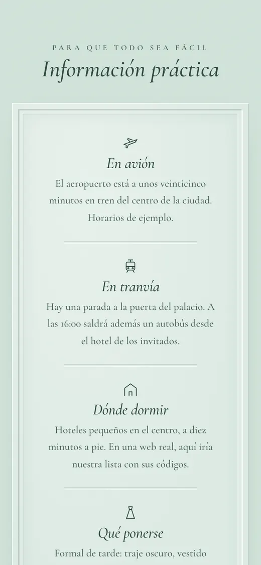 Alojamiento e información práctica