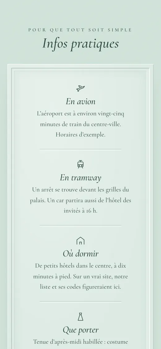 Hébergement et infos pratiques
