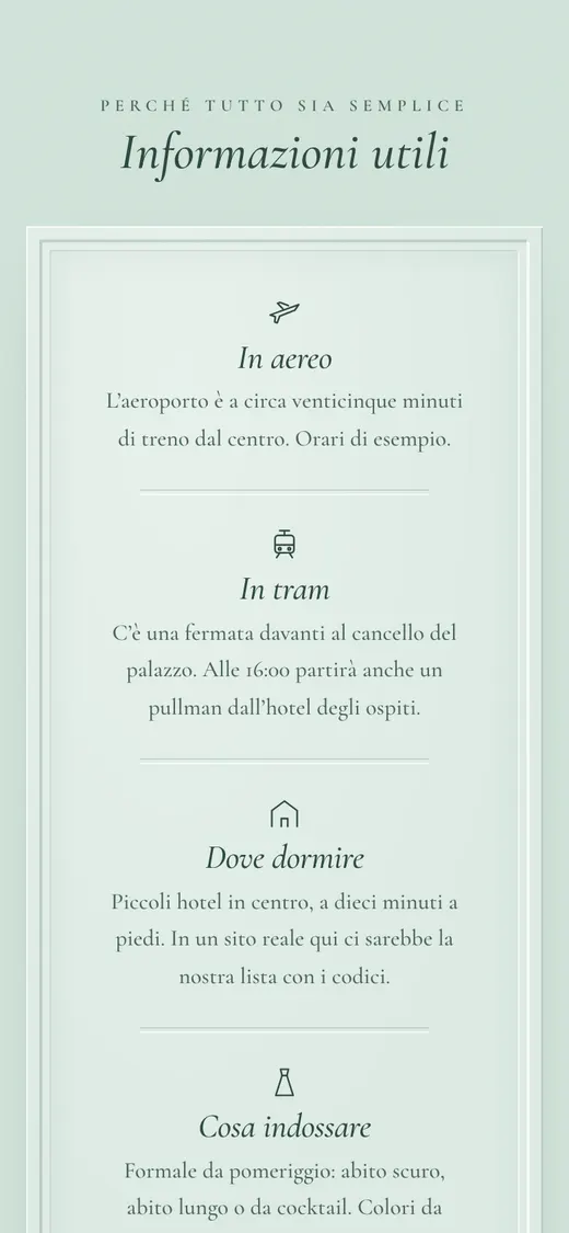 Alloggio e informazioni pratiche