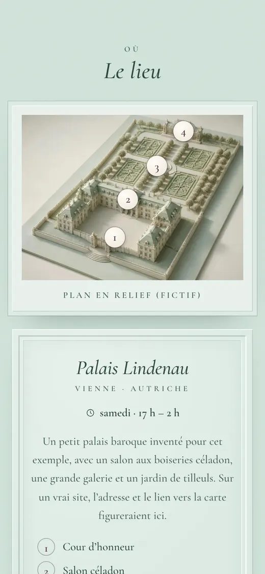 Accès, avec une carte assortie à votre design