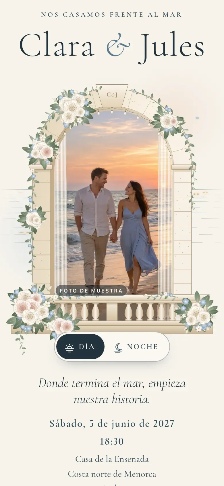 Web de boda · Marea · Móvil