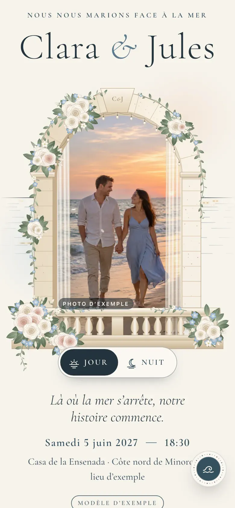 Site de mariage · Marea · Mobile