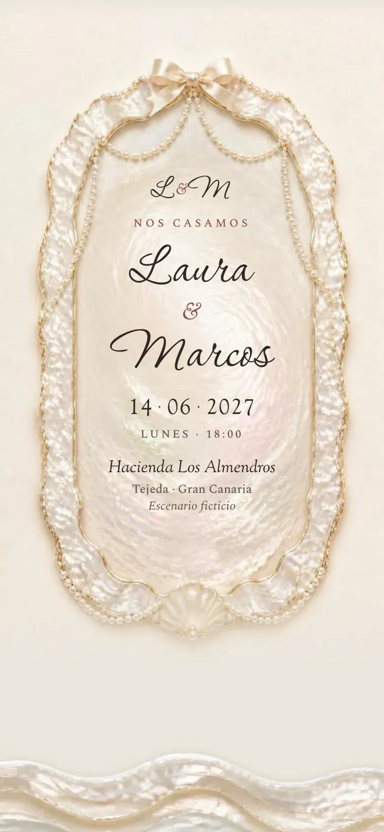 Web de boda · Nácar · Móvil