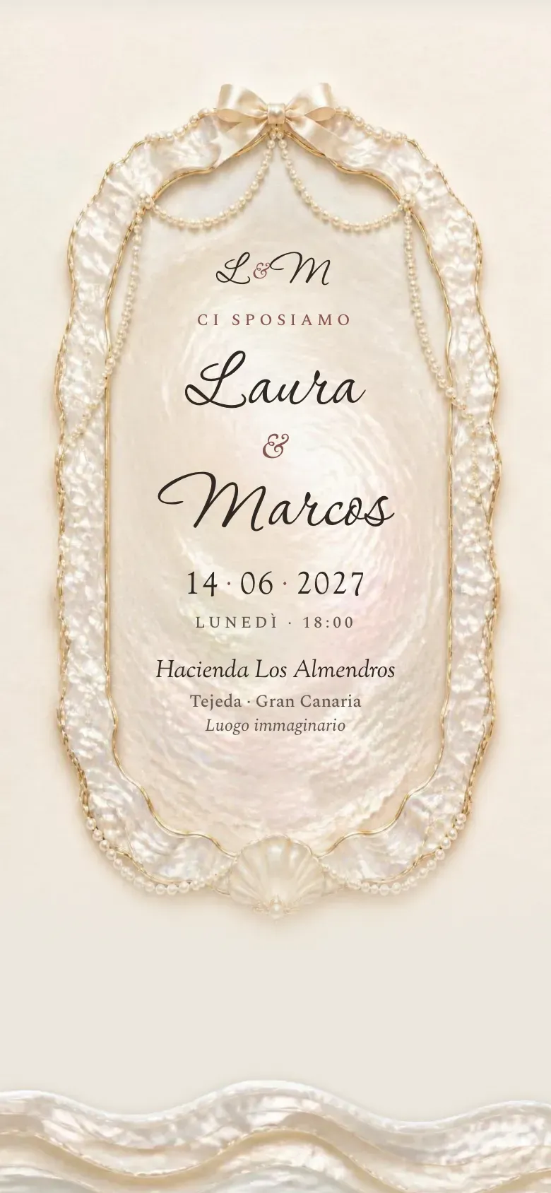 Sito del matrimonio · Nácar · Smartphone