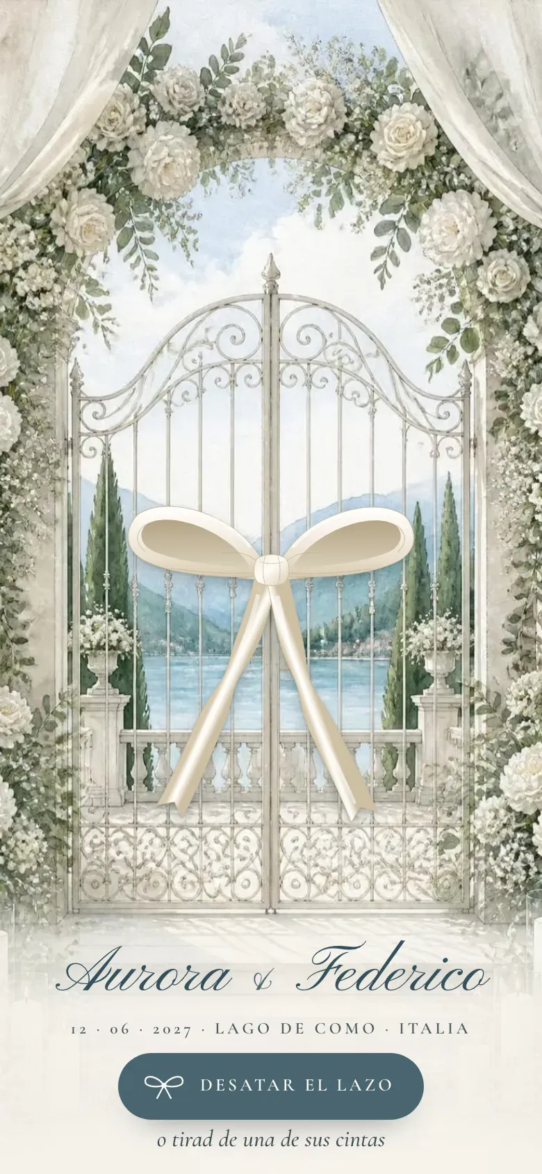 Web de boda · The Silk Ribbon · Móvil
