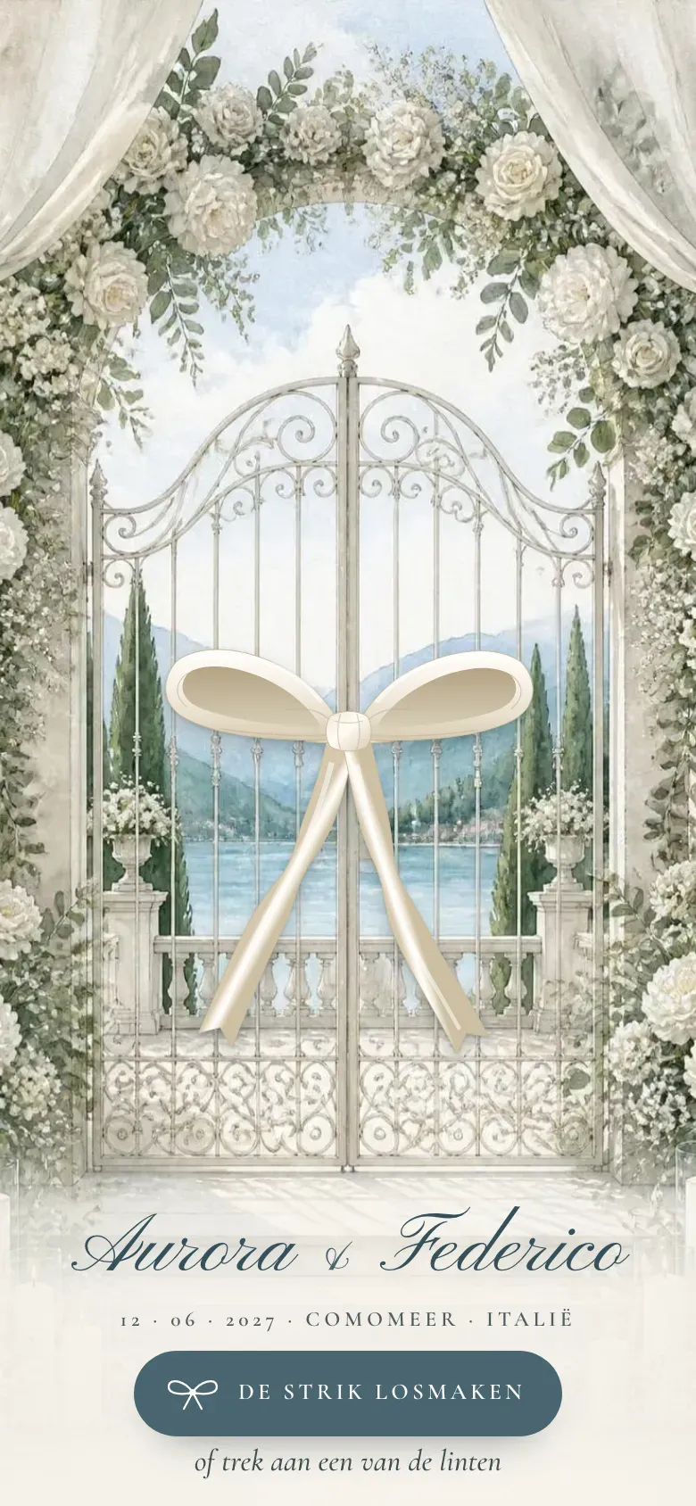 Trouwwebsite · The Silk Ribbon · Mobiel