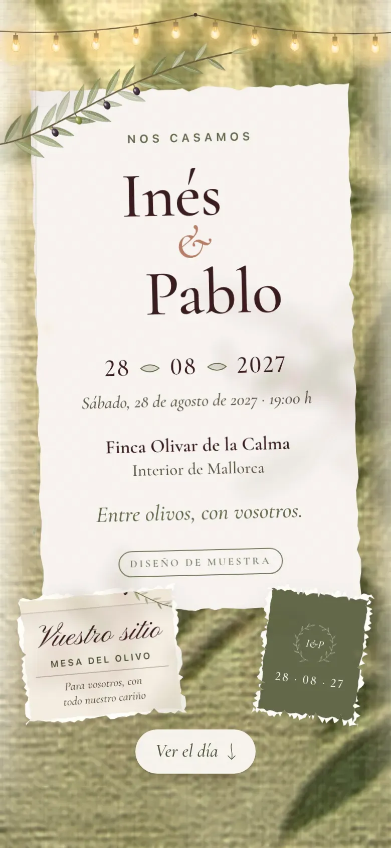 Web de boda · Oliva · Móvil