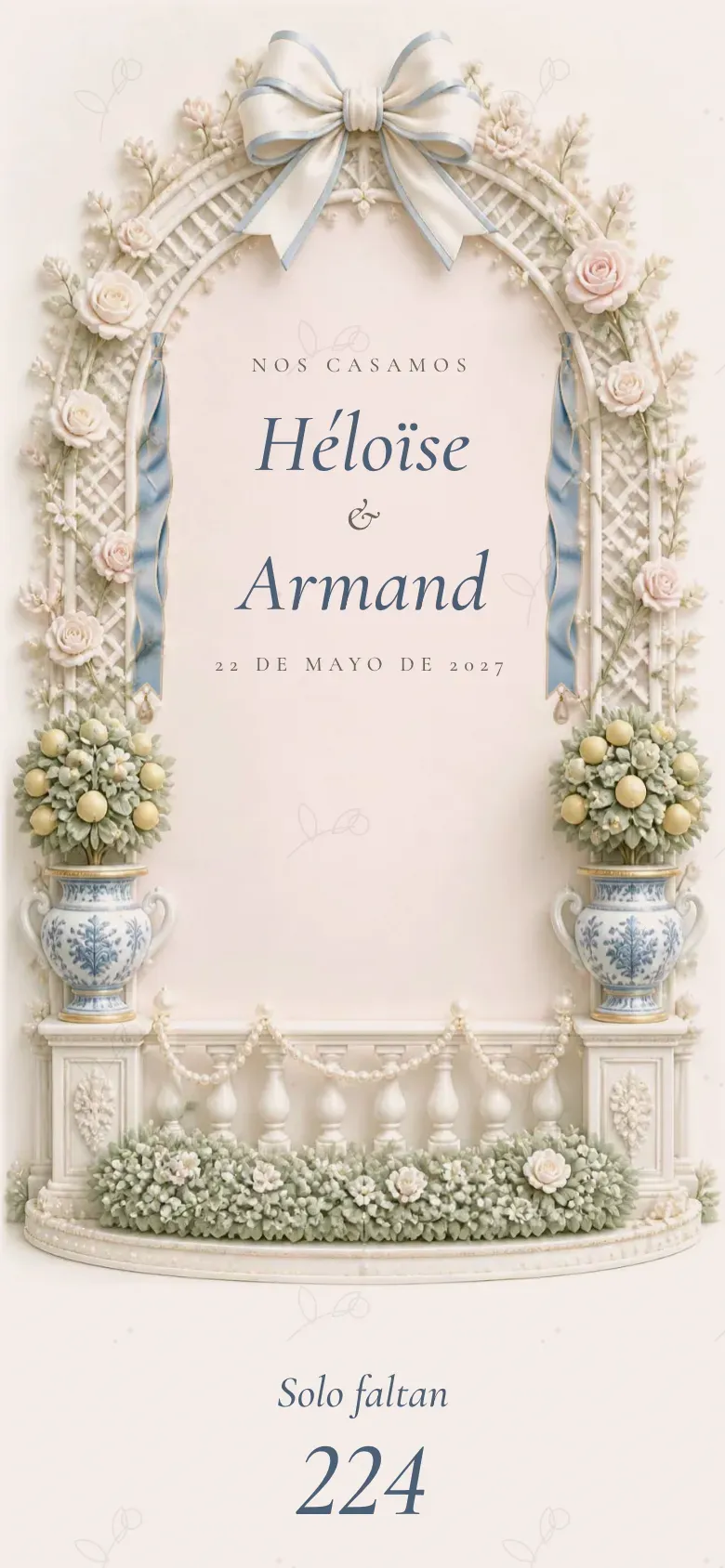 Web de boda · Porcelaine · Móvil
