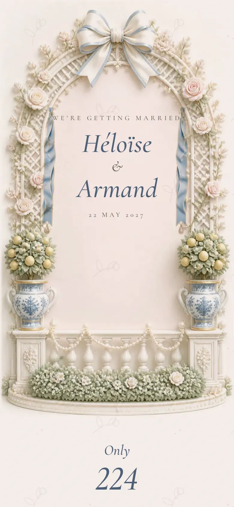 Wedding website · Porcelaine · Mobile