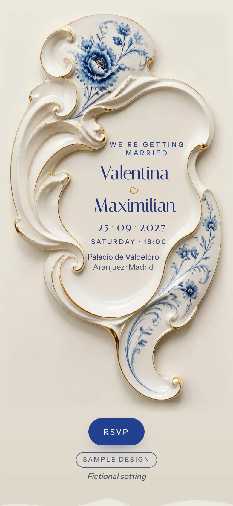Wedding website · Rocaille · Mobile
