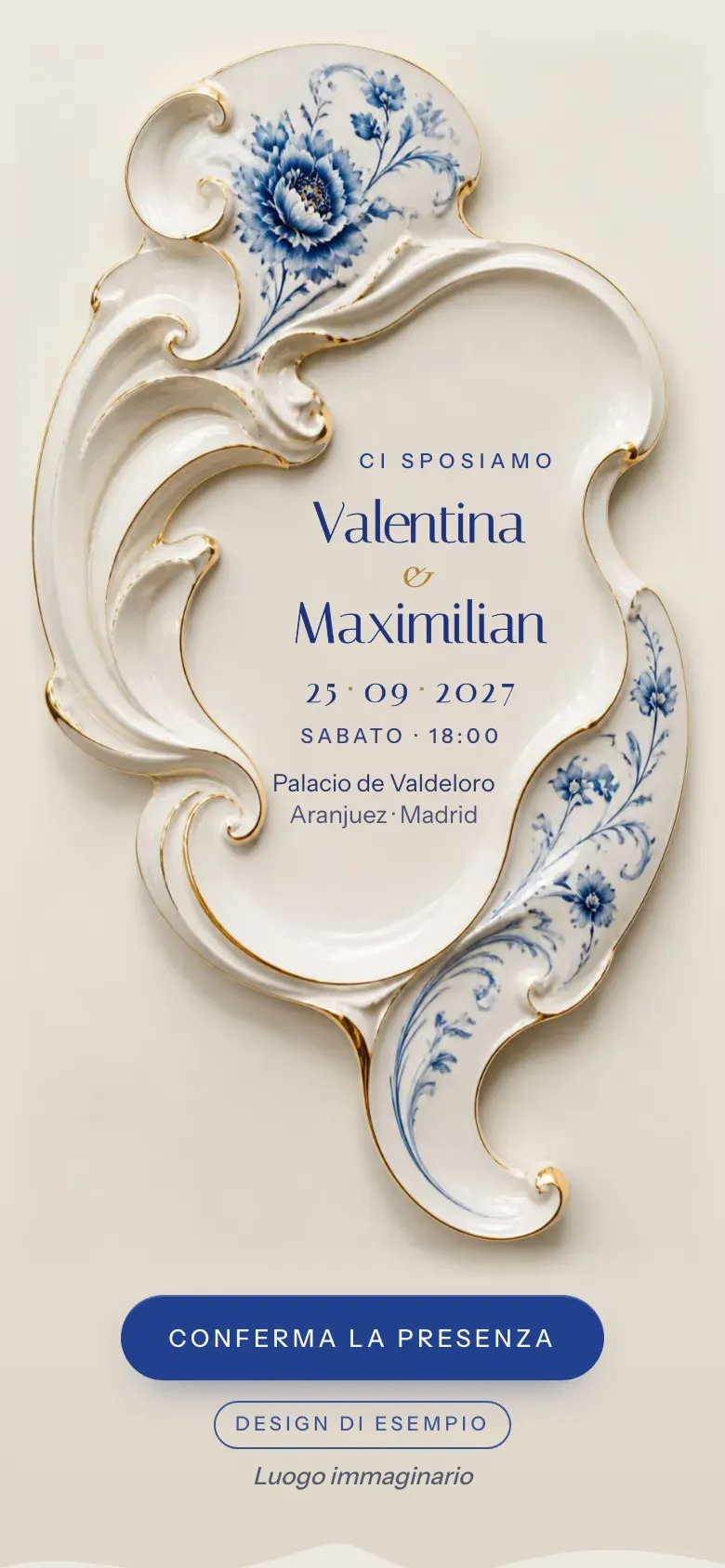 Sito del matrimonio · Rocaille · Smartphone