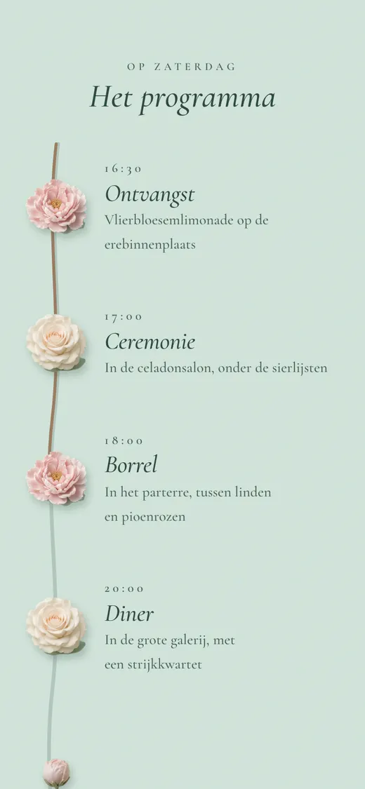 Programma van de dag