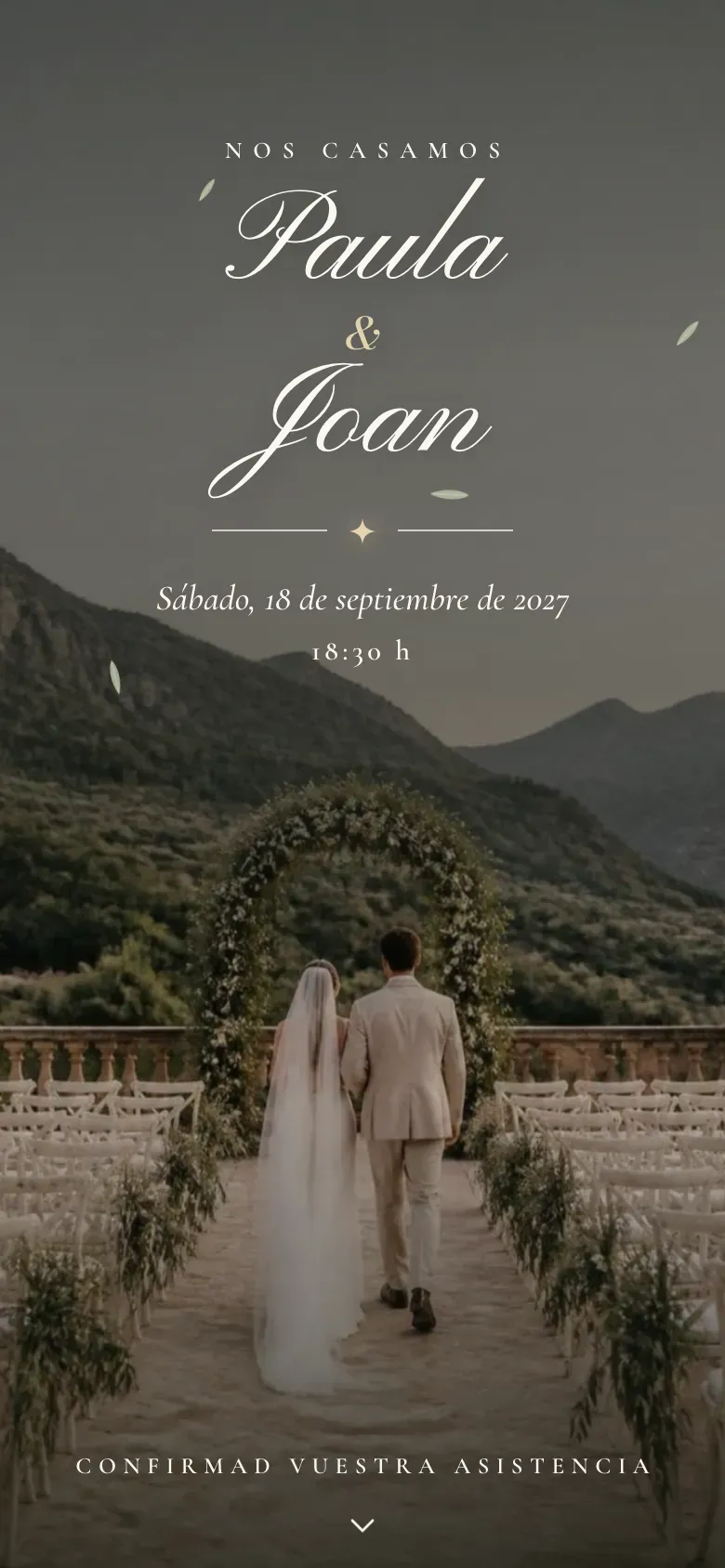 Web de boda · Tramuntana · Móvil