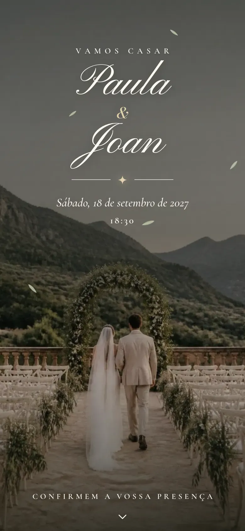 Site do casamento · Tramuntana · Telemóvel