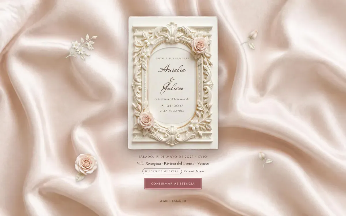 Web de boda · Velo · Escritorio