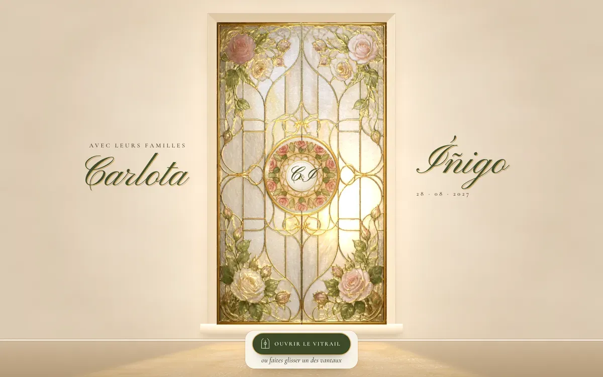 Site de mariage · Vitral · Ordinateur